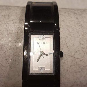 Relic Black Metal Watch